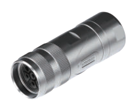 M23-雌ねじ-孔座-全金属コネクタ-8 pin