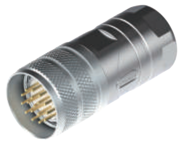 M23-雌ねじ-針座-全金属コネクタ-12/17 pin