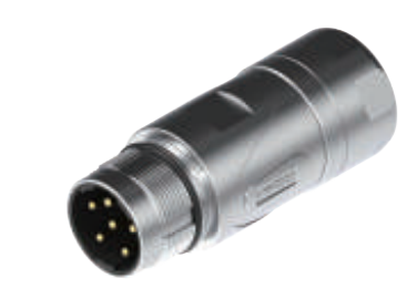 M23-雄ねじ-針座-全金属コネクタ-6 pin