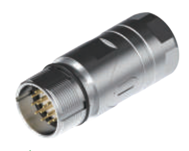 M23-雄ねじ-針座-全金属コネクタ-12/17 pin