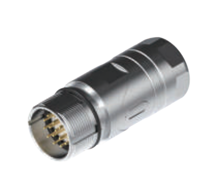 M23-雄ねじ-針座-全金属コネクタ-19 pin