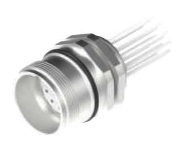 M23-雄ねじ-口金-フランジコネクタ-前取付-散線式-19PIN