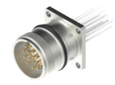 M23-雄ねじ-針-フランジコネクタ-前面実装-RS19.8-散線式-12.11/12PIN