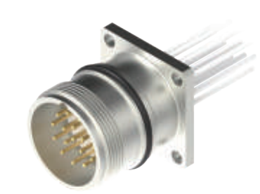 M23-雄ねじ-針-フランジコネクタ-前面取付-RS19.8-散線式-19.15PIN