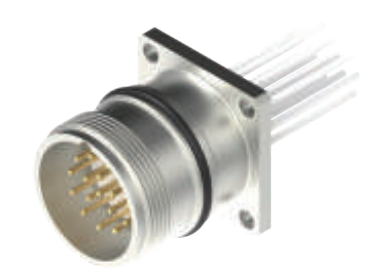 M23-雄ねじ-針-フランジコネクタ-前面実装-RS19.8-散線式-19PIN