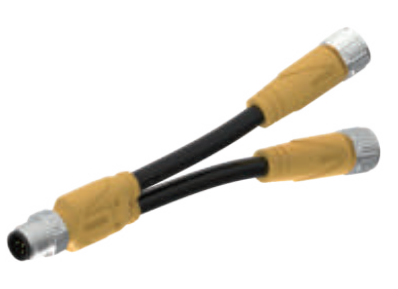 M12-Y型分岐器-2分払出線式-防振後退防止-3/4/5 Pin