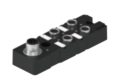 M8-4タップ分線箱-単信号-垂直M12ソケット式