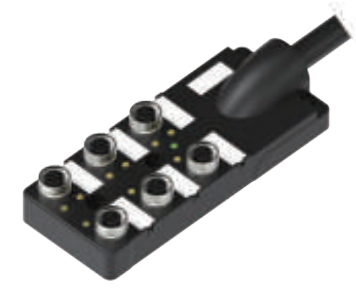 M12-6分口分線箱-単信号-直出線式