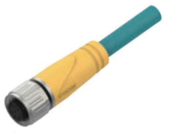 M12-A-CODE-口金-プレキャストコネクタ-防振後退防止-Ethernet/IP-8PIN