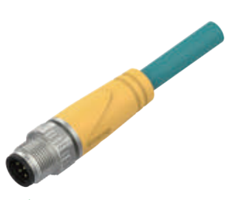M12-A-CODE-ピン-プレキャストコネクタ-防振後退防止-Ethernet/IP-8PIN