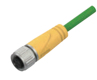 M12-D-CODE口金-プレキャストコネクタ-防振後退防止-ProfiNet-4PIN