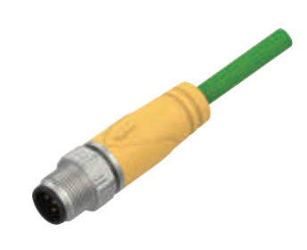 M12-D-CODE針-プレキャストコネクタ-防振後退防止-EtherCAT-4PIN