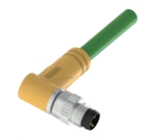 M8-A-CODEコーナーニードル-プレキャストコネクタ-耐震後退防止-EtherCAT-4 PIN