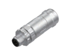 M12ピン-現場配線可能コネクタ-全金属ケース-4 PIN