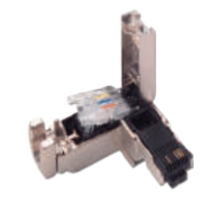 RJ454Pinエルボ-現場結線可能コネクタ-全金属外