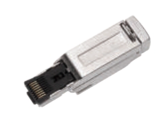 RJ45 8Pinストレートヘッド-フィールド結線可能コネクタ-フルメタルハウジング