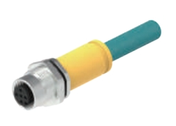 M12フランジD-CODE口金-後取付-プレキャスト式-Ethernet/IP-4 PIN