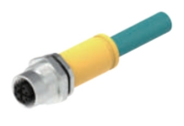 M12フランジX-CODE口金-後取付-プレキャスト-Ethernet/IP-8 PIN