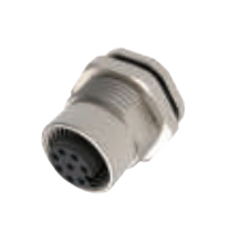 M12口金-フランジコネクタ-後付け-溶接式-5 PIN