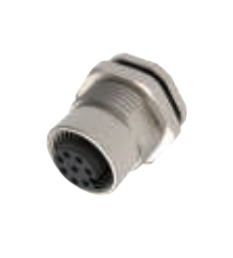 M12口金-フランジコネクタ-後付け-PCB溶接式-5 PIN