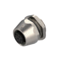 M12口金-フランジコネクタ-前取付-溶接式-5PIN