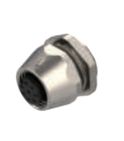 M12口金-フランジコネクタ-前取付-PCB溶接式-5PIN