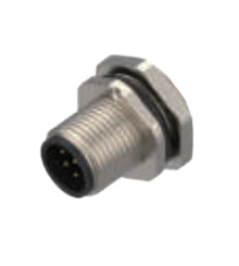 M12ピン-フランジコネクタ-前取付-溶接式-5PIN