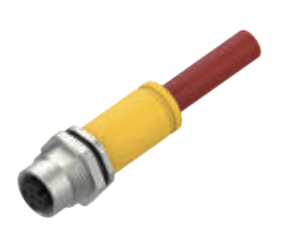 M12口金-プレキャストフランジコネクタ-後付け-CC-Linkケーブル