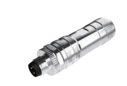 M 8-ニードル-フィールド結線可能コネクタ-フルメタルハウジング-3+4 PIN