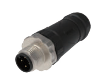 M 12-針-現場配線可能コネクタ-プラスチックケース金属ナット-4+5+8 PIN