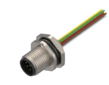 M 12-ニードル-フランジコネクタ-前取付け-散線式-3+4+4.5+5 PIN