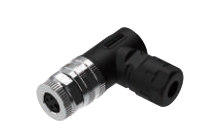 M 8-口金-現場配線可能コネクタ-プラスチックケース金属ナット-3+4 PIN