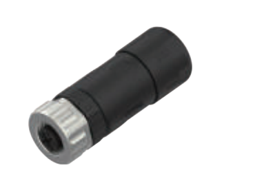 M 12-口金-現場配線可能コネクタ-プラスチックケース金属ナット-4+5 PIN