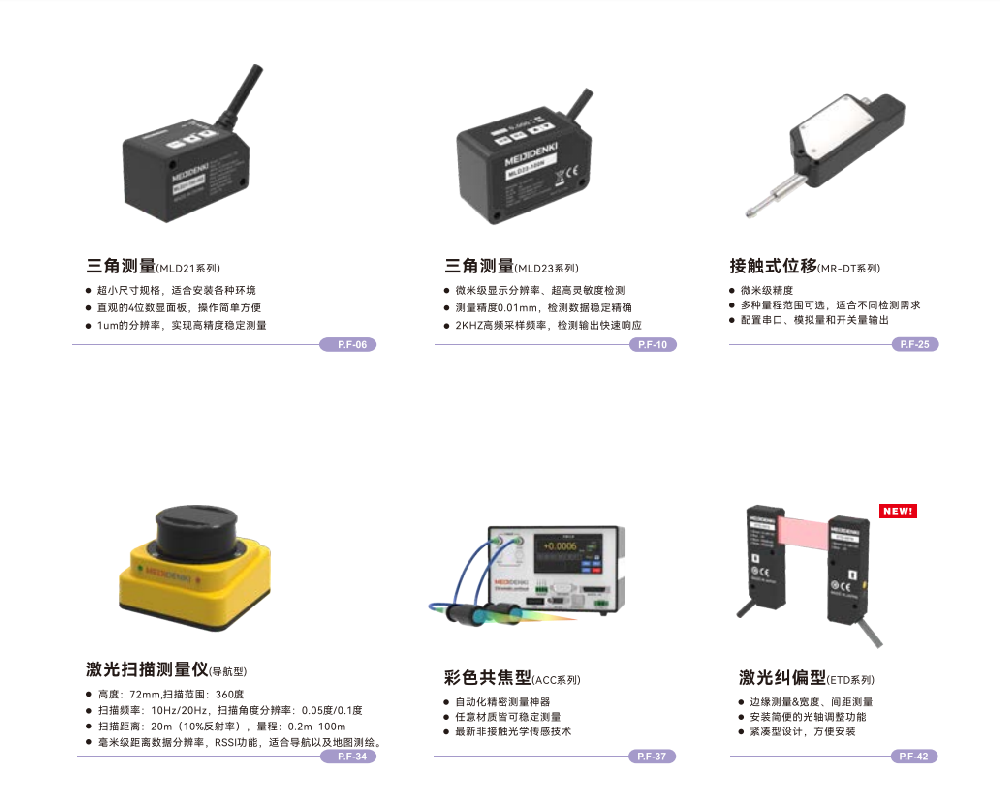 測定変位センサー-型式選択ガイド
