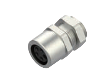 M 8-口金-フランジコネクタ-フロントマウント-PCB溶接式-3+4+5+6+8 PIN