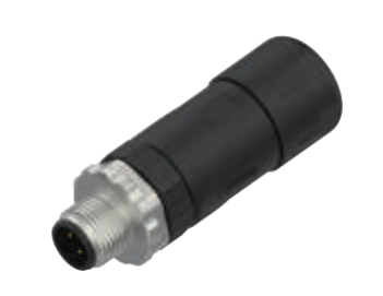 M 12-針-現場配線可能コネクタ-プラスチックケース金属ナット-4+5 PIN