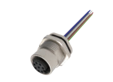 M 12-口金-フランジコネクタ-後付け-散線式-3+4+4.5+5 PIN