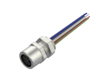 M8-孔头-法兰式连接器-前安装-3+4+5+6+8PIN