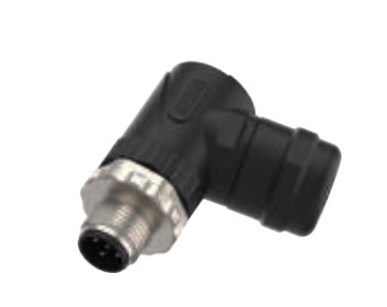 M 12-コーナーニードル-現場結線可能コネクタ-プラスチックケース金属ナット-4+5+8 PIN