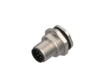 M 12-ニードル-フランジコネクタ-後付け-PCB溶接式-3+4+5+8 PIN